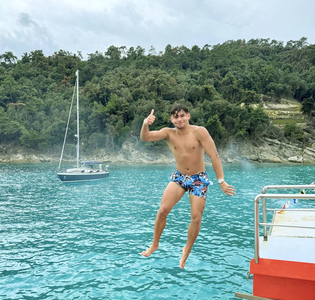 Blue lagoon in Thassos